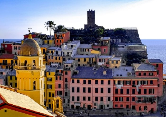 Cinque Terre Manarola Village Street Facade